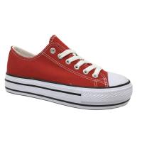 Zapatilla Mujer, Lona, Blancas, Tejano Azul, Rojos, Suela Doble, Cierre Cordones, Deportivas Primavera Verano Casual - details 4