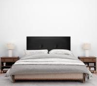 DHOME Cabecero de Polipiel o Tela AQUALINE Pro cabeceros Cabezal tapizado Cama Lujo (Negro Polipiel) - details 2