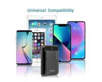 ZIRIZON - Power Bank PocketStation 10000mAh, 2USB with LED Indicador,Paquete de Batería Externa para Teléfono Celular iPhone 12 iPad Samsung S21 Huawei Xiaomi etc ( Negro ) - 2 años de garantía - details 2