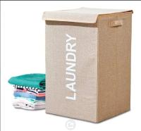 STARLEY-Cesto para la ropa con estampado de letra con tapa 34x34x55cm - details 4