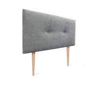 DHOME Cabecero de Polipiel o Tela Acualine Liso con Botones Tapizado Colores Cabezal Lujo Cama Dormitorio Moderno Acolchado (Gris Tela) - details 7