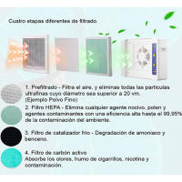 Deluxe 13  Purificador de Aire con Generador de Ozono, Filtro HEPA y Carbón, Bombilla UV Ultravioleta e Ionizador - Mejora la calidad del aire en tu hogar y oficina. - details 0