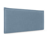 DHOME Cabecero de Lino Natural Liso con Ribete Cabezal Tapizado Cama Dormitorio Moderno Top Trending (Azul Lino) - details 0