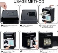 Hucha Electrónica para Niños 3-12 Años Caja Fuerte Niños Hucha Cajero Automatico Hucha con Código Caja de Monedas Banco de Dinero Divertido Caja Fuerte Juguete Regalo para Niños Niñas - details 0