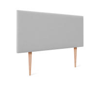 DHOME Cabecero de Lino Natural Liso Cabezal Tapizado Cama Dormitorio Moderno Top Trending (Gris Claro Lino) - details 5