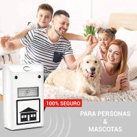 Repelente para cucarachas, arañas y otros insectos y roedores enchufe de pared con frecuencias electromagnéticas para hogar, inocuo para personas y mascotas - details 2