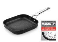 Monix Mineral - Sartén Grill de aluminio forjado con antiadherente tipo piedra. 24 cm lisos o 28 cm a rayas. Todas las cocinas - details 1