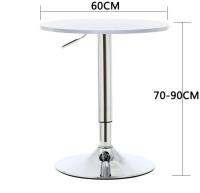 Mesas de Bar redondas CUADRADO  para bar, AJUSTABLE ALTURA 75-105CM mesa de centro informal ,muebles de Metal y madera altos para club nocturno, comedor, Bar moderno, Cocina, fiesta, - details 4