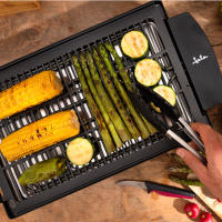 Jata Barbacoa Eléctrica Sin Humo para usar en interiores, Sin humos ni olores, Totalmente desmontable, Bandeja para recoger, Fácil limpieza, Antiadherente, 2000 W Negro - EBQ2 - details 1