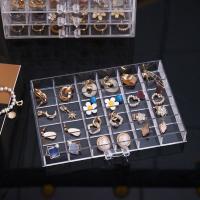 Caja de Almacenamiento de Joyas Transparente Acrilico, Estuche de Joyería, Almacenamiento de Plastico de Cuero, Pendientes, Collar, Anillo, Uñas Artísticas,  de Exhibición, Organizador de Joyas, Joyero Mujer con Gran Capacidad,  3 Capas con 72 Rejillas - details 0