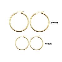 Pendiente de Aro Circular S&LE CHIC® Dorado y Plateado para Mujer - details 2