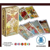 Naipecoleccion Lo Scarabeo Tarot de 78 cartas Golden Art Nouveau Dorado Arte Modernista Mucha Instrucciones en inglés, español, italiano, francés y portugués Adultos Cartas adivinatorias Esotérico Esoterismo Aprender - details 1
