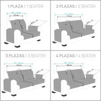 Vipalia - Protector Cubre Sofá Funda de Sofa Adaptable modelo Chenilla - details 9