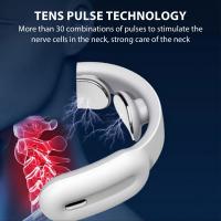 Masajeador De Cuello De Pulso Magnético Eléctrico,alivio Del Dolor Con Masajeador De Cuello Y Hombro Eléctrico Inteligente Portátil, Tecnología De Ajuste 3D, Alivio Del Dolor Muscular, Relajación, Vibración De Alta - details 3
