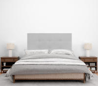 DHOME Cabecero Capitone Tapizado Polipiel o Tela Acualine con 8cm de Grosor Cabezales de Cama Acolchado Capitoné Cabeceros de Cama (Gris Perla Tela) - details 2