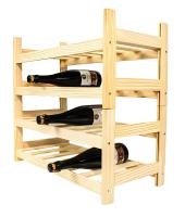 Botellero de Madera Meyvaser para 24 Botellas - Natural y Apilable - details 2