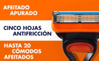 Gillette Fusion5  Maquinilla De Afeitar Para Hombre, 1 Maquinilla De Afeitar Gillette , 2 Recambios Para Maquinilla De Afeitar, con Banda Lubricante para un Afeitado Apurado - details 2