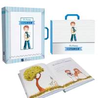 Libro de firmas, recuerdo de la Primera Comunión.  Con estuche y maletín a juego. Dispone de 60 páginas a todo color, para firmas, fotos, recordatorios, invitados, con oraciones. Un regalo imprescindible en la Primera Comunión. Fabricado en España. - details 1