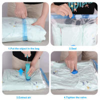 Aicasa Bolsa Vacío para Ropa , organizador de Almacenamiento al vacío , Bolsas de Aspinador trasparente , Ahorro Espacio para Guardar Ropas, Almohadas, Mantas, Edredones - details 3