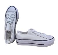 Zapatilla Mujer, Lona, Blancas, Tejano Azul, Rojos, Suela Doble, Cierre Cordones, Deportivas Primavera Verano Casual - details 2