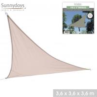 Toldo de Vela Triangular 3,6x3,6x3,6 m + bolsa Vela, Protección Rayos UV, Toldo Resistente e Impermeable para Patio Exteriores, Jardín - details 0