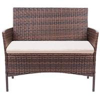 ALLINLIFE Conjunto muebles terraza sillones, sofá y mesa ratán,Muebles de patio con reposabrazos, resistente a la intemperie - details 6
