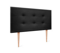 DHOME Cabecero Capitone Tapizado Polipiel o Tela Acualine con 8cm de Grosor Cabezales de Cama Acolchado Capitoné Cabeceros de Cama (Negro Polipiel) - details 6