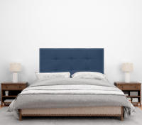 DHOME Cabecero Capitone Tapizado Polipiel o Tela Acualine con 8cm de Grosor Cabezales de Cama Acolchado Capitoné Cabeceros de Cama (Azul Tela) - details 2