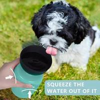 Botella de agua portátil de 500ML para perro, taza para mascotas, comedero plegable para mascotas, bebedero de viaje al aire libre, tazón para beber para cachorros, novedad - details 5