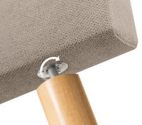 DHOME Cabecero de Polipiel o Tela AQUALINE Liso Cabeceros Cabezal Tapizado Cama Lujo (Tierra Tela) - details 10