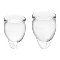 SATISFYER COPA MENSTRUAL FEEL CONFIDENT TRANSPARENTE PACK DE 2 - details 0