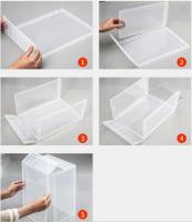 Zapatero plegable para el hogar, caja zapatos ,caja plastico cajone caja de almacenamiento de plástico transparente, organizador de zapatos, Zapatero de almacenamiento para zapatos de baloncesto, tacones altos - details 0