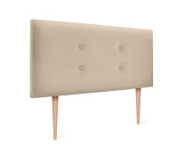 DHOME Cabecero de Polipiel o Tela Acualine con 2 Hileras de Botones Colores Cabezal Tapizado Cama Lujo (Beige Polipiel) - details 6