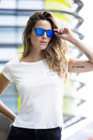 VOOGLERS - POLARIZED UNIQUE London Fever Gafas Para Hombre y Mujer Unisex, Sol, Polarizadas, UV400, Cristales Lentes de Espejo Azules, Moda / Verano, Montura Gris Mate - details 2