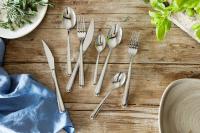 Monix Pisa - Juego de cubiertos 24 piezas con cuchillo chuletero. Acero inoxidable. Acabado pulido brillante, espesor 3 mm. Set - details 3