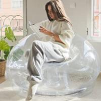 Flamingueo Puff Gigante Puff Hinchable PVC Resistente Decoración Habitacion Aesthetic, Puff Salon Puff Pera Puff Gamer Puff XXL Relleno Puff Brillo Puff Extra Grande 110x110x75cm - details 1
