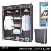STARLEY-Aramrio de Tela De dos Medidas 150X45X172CM, 88X45X160CM Armario Portátil con Varillas para Colgar, Perchero, Plegable, Guardarropa, para Dormitorio - details 1