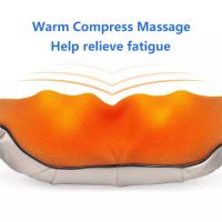 Masajeador eléctrico Shiatsu con forma de U para espalda, cuello y hombros, masaje caliente por infrarrojos, para casa,desde envio España - details 3