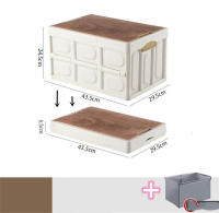 Caja de almacenamiento plegable de plástico para coche, organizador portátil de gran capacidad para libros, juguetes, armario, estuche apilable , aspecto fresco, enfriador para exteriores con bolsa impermeable - details 8