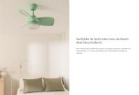 CREATE  - Ventilador de Techo 40W Silencioso Ø76 cm - 6 velocidades, función verano / invierno - WIND ROUND - details 7