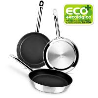 Monix Chef Non-Stick - Sartén de acero inoxidable 18/10 con antiadherente tamaños 18 20 24 28 cm. Sartenes durables. Cocina - details 3