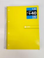 Enri，cuaderno notebook, libreta escolar A4 ，5 Franjas de Colores, A4 210 x 297 mm, 160 Hojas Cuadriculadas 5 mm, Papel 70 g/m², 4 Taladros, Cubierta de Cartón Compacto, disponible 4 colores - details 1