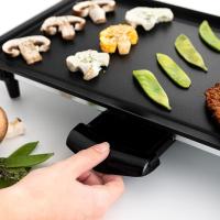Dcook Plancha eléctrica de asar 2000W, 42.5X22CM, Acero. Cocina saludable sin aceite, superficie amplia, control de temperatura ajustable. ¡Prepara carnes, pescados y verduras fácilmente!" - details 3