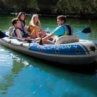 INTEX - Barca Hinchable Excursion 4 con 2 Remos Aluminio Para 4 Personas 315 x 165 x 43 cm Aqua Marina Rio Pantano - details 2
