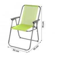 Maxia Market Silla de Playa Plegable con Reposabrazos de Acero Cayo Ancho de Exteriores Resistente y Cómoda - details 5