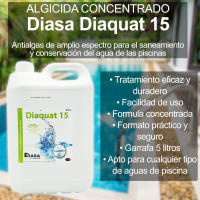 DIASA INDUSTRIAL Algicida Concentrado Diaquat 15 5Lt - Eliminación de Algas en Piscinas - details 0