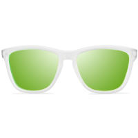 VOOGLERS - POLARIZED UNIQUE Porto Rotondo Sea Gafas Para Hombre y Mujer Unisex, Sol, Polarizadas, UV400, Cristales Lentes de Espejo, Moda / Verano, Montura Verde / Transparente Mate - details 2