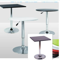 Mesas de Bar redondas CUADRADO  para bar, AJUSTABLE ALTURA 75-105CM mesa de centro informal ,muebles de Metal y madera altos para club nocturno, comedor, Bar moderno, Cocina, fiesta, - details 3