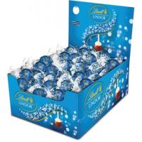 Lindt Lindor a Granel - Cajas de 500g o 2 Kg - Lindor white, Lindor Negro, Leche, Pistacho, Avellana, Caramelo...Bombones esféricos de chocolate blanco con un exterior ligeramente crujiente y un relleno cremoso. Cada unidad va envuelta individualmente. - details 0