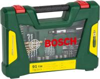 Bosch 91 uds. Set de brocas y puntas de atornillar de titanio V-Line (para madera, mampostería y metal, incluye destornillador de carraca y varilla magnética, para taladro y destornillador) - details 1